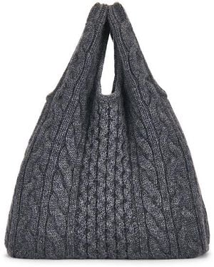Lisa Yang Oma Cable Tote En Color Gris Talla - Negro