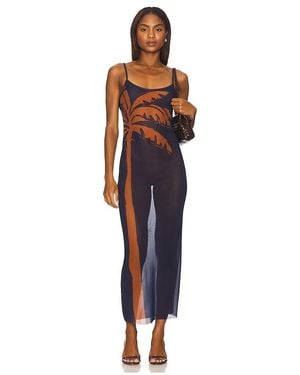 WeWoreWhat Mesh Scoop Maxi Slip Dress - Multicolor