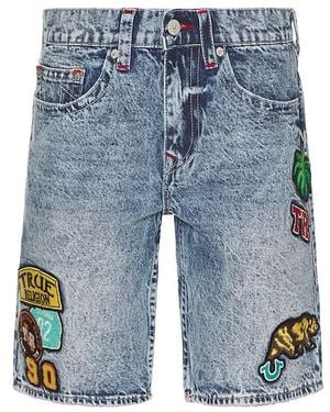 True Religion Bobby No Flap Patches Shorts - Blue