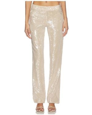 OW Collection Ruby Sequin Pants - Natural