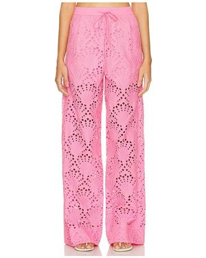 Essentiel Antwerp Fab Broderie Anglaise Trousers - Pink