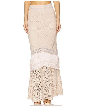 PATBO Falda Maxi Flower En Talla (También En S, Xl, Xs) - Neutro