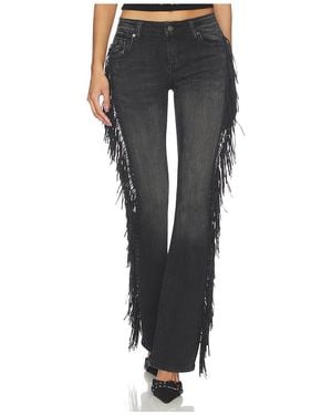 Jaded London Fringe Bootcut Jean - Black