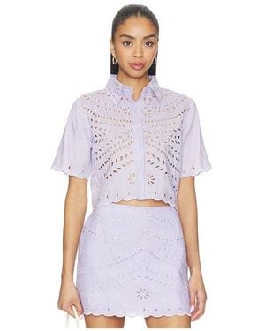 Karina Grimaldi Elin Embroidered Top - White