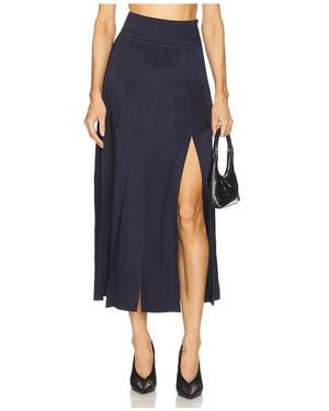 Monse Panel Fringe Skirt - Blue