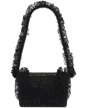 Self-Portrait X Christopher Kane Crystal Lace Detail Bag - Black