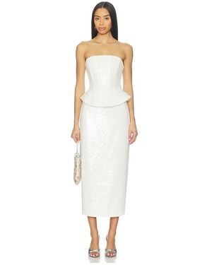 Lovers + Friends Alexia Sequin Midi Dress - White