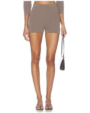Skims Refined Knit High Waist Short - Gray