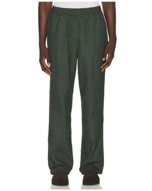 Les Deux Check Seersucker Casual Pants - Green