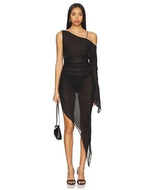 h:ours Rei Midi Dress - Black