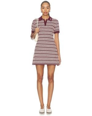 Malbon Vestido Polo Clara En Color Burgundy Talla (También En Xs, S, M) - Rojo