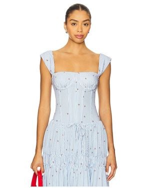 WeWoreWhat Ruched Cup Corset - White