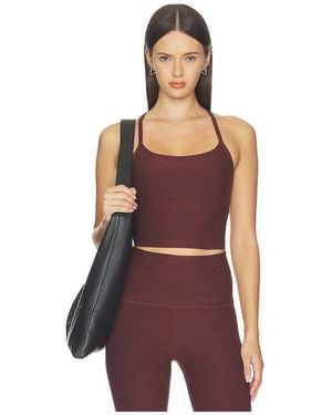 Beyond Yoga Spacedye Slim Racerback Cropped Tank Top - Purple