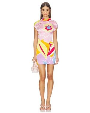 SWF Cheongsam Mini Dress - Orange