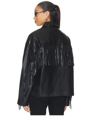 MORE TO COME Mia Faux Leather Jacket - Black