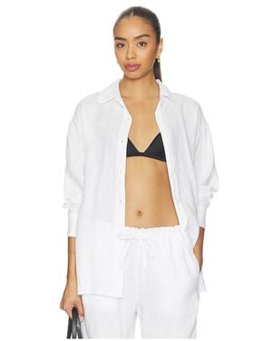 James Perse Lightweight Canvas Linen Shirt - White
