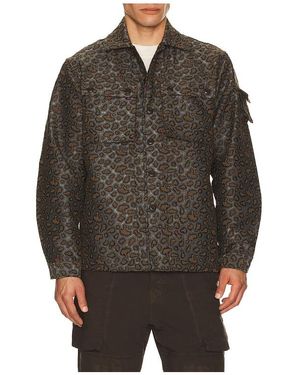 Beams Plus Mil Camo Jacquard Shirt Jacket - Grey