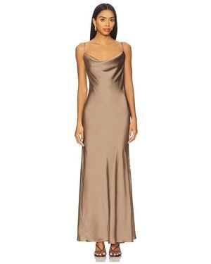 Bardot Monroe Cowl Neck Maxi Dress - Natural
