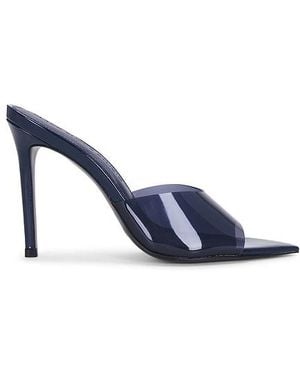 Black Suede Studio Bella Mule - Blue