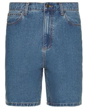 Rhythm Turnback Denim Shorts - Blue