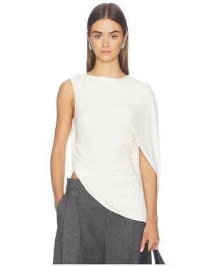 Alexander Wang Asymmetric Draped Twisted Top En Talla (También En M, S, Xs) - Blanco