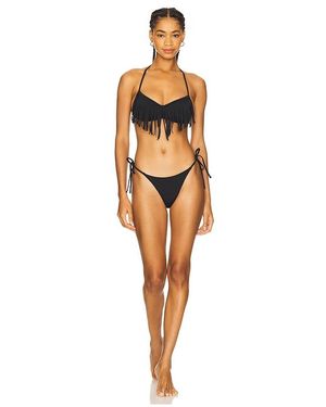 Nii HAI Fringe Bikini Set - Black