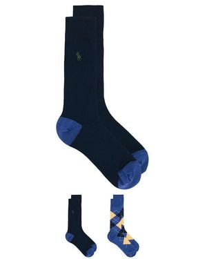 Polo Ralph Lauren Argyle Slack Socks 2-Pack - Blue