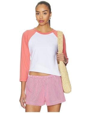 Leset Margo Baseball Tee - Red