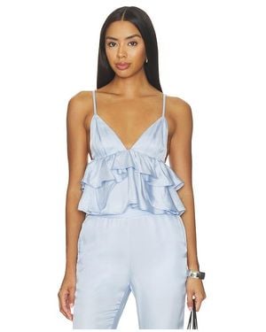 Fleur du Mal Luxe Twill Flare Cami - Blue