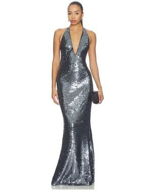 Misha Maxikleid Plundge - Blau