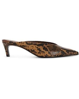 SCHUTZ SHOES Loren Mid Mule Pump - Brown