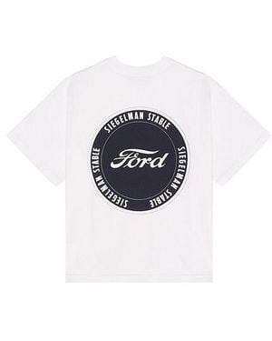 Siegelman Stable Printed Graphic Crop T-Shirt - Black