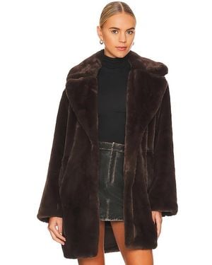 Lamarque Linnea Teddy Coat - Black