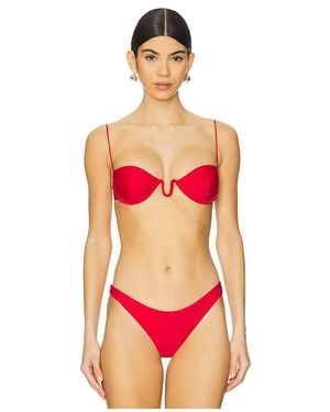 Ziah Fine Strap Wire Balconette Top - Red