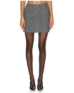TACH Kai Wool Blend Skirt - Blue