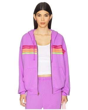 Aviator Nation Hoodie 5 Stripe - Pink