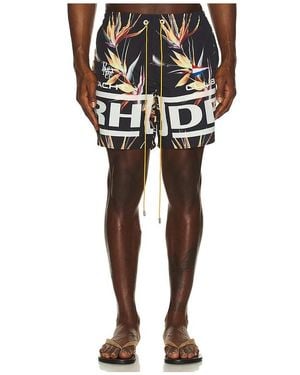 Rhude Regatta Club Hawaiian Swim Short - Schwarz