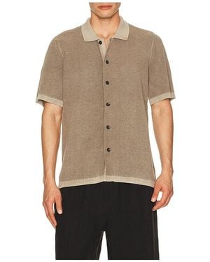 Faherty Short Sleeve Sunwashed Knitted Shirt - Black
