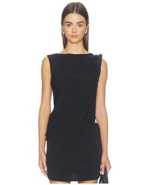 Alexander Wang Top Sleeveless W/ Hotfix Twist Drape En Color Negro Talla (También En S, Xs)