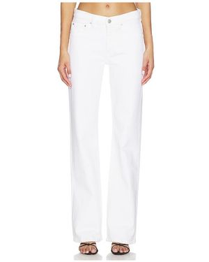 DL1961 Bella Mid Rise Slim Boot Jeans - White