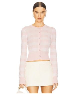 For Love & Lemons Gingham Knit Cardigan - ナチュラル