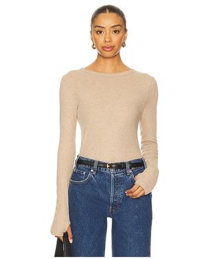 Enza Costa New Classic Long Sleeve Crew Top - Blue