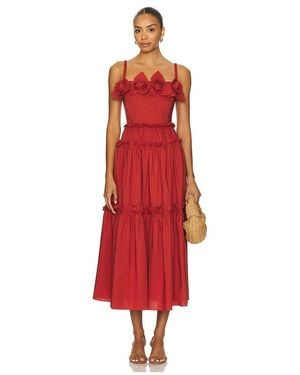 AKNVAS Maxivestido Rach En Color Rojo Ladrillo Talla (También En 2, 4, 6)