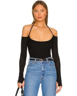 Michael Lauren Dave Halter Neck Top - Black