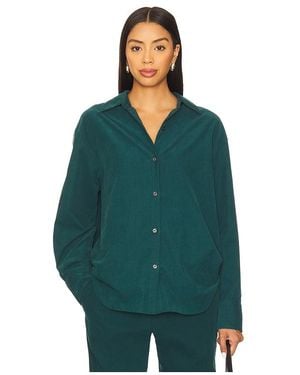La Ligne Corduroy Button Down Shirt - Green