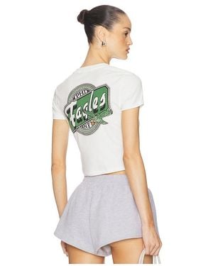 Junk Food Eagles Cheers Baby Tee - White
