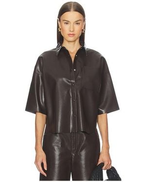Citizens of Humanity Frances Cropped Cape Button Up - Black