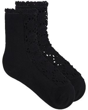 Free People Rubies クロシェットソックス - ブラック