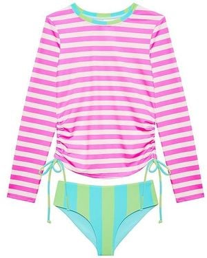 Beach Riot Little Addie And Janie Swim Set - Pink