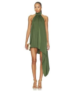 MORE TO COME Katheryn Asymmetrical Mini Dress - Grün